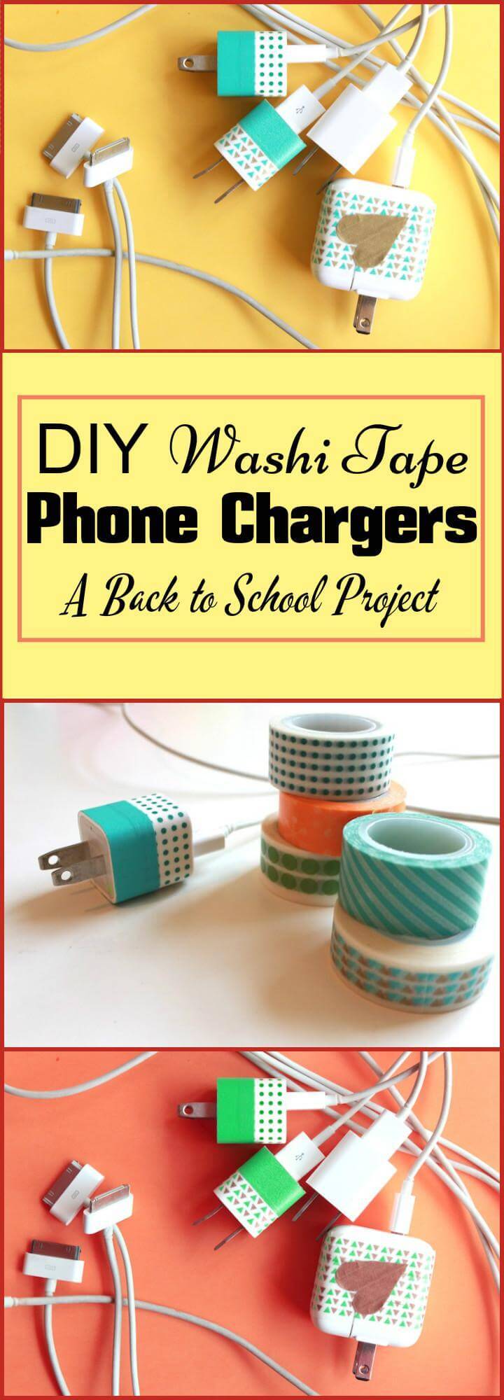 easy washi tape phone chargers